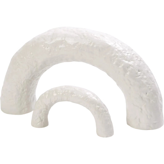 Germain Arch by Global Views in matte white. Made from ceramic in a modern style.