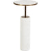 Tall Cored Marble Table by Global Views. Made from brass, marble in a transitional style.