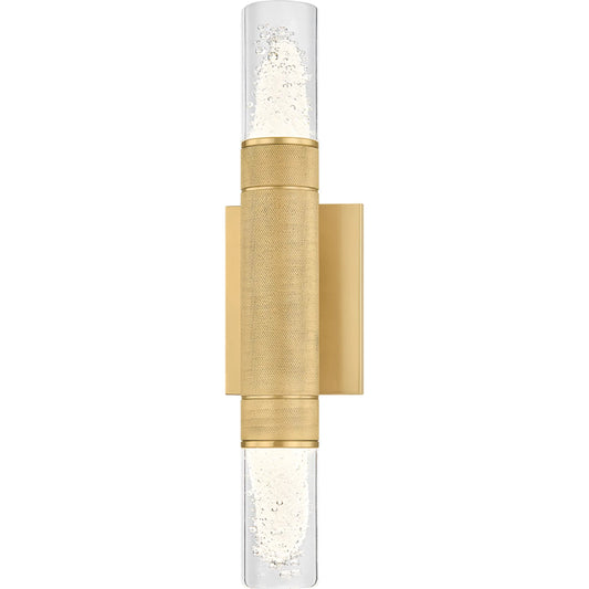 Glen Cove Wall Sconce by Hudson Valley in aged brass. Made from steel in a unique style.