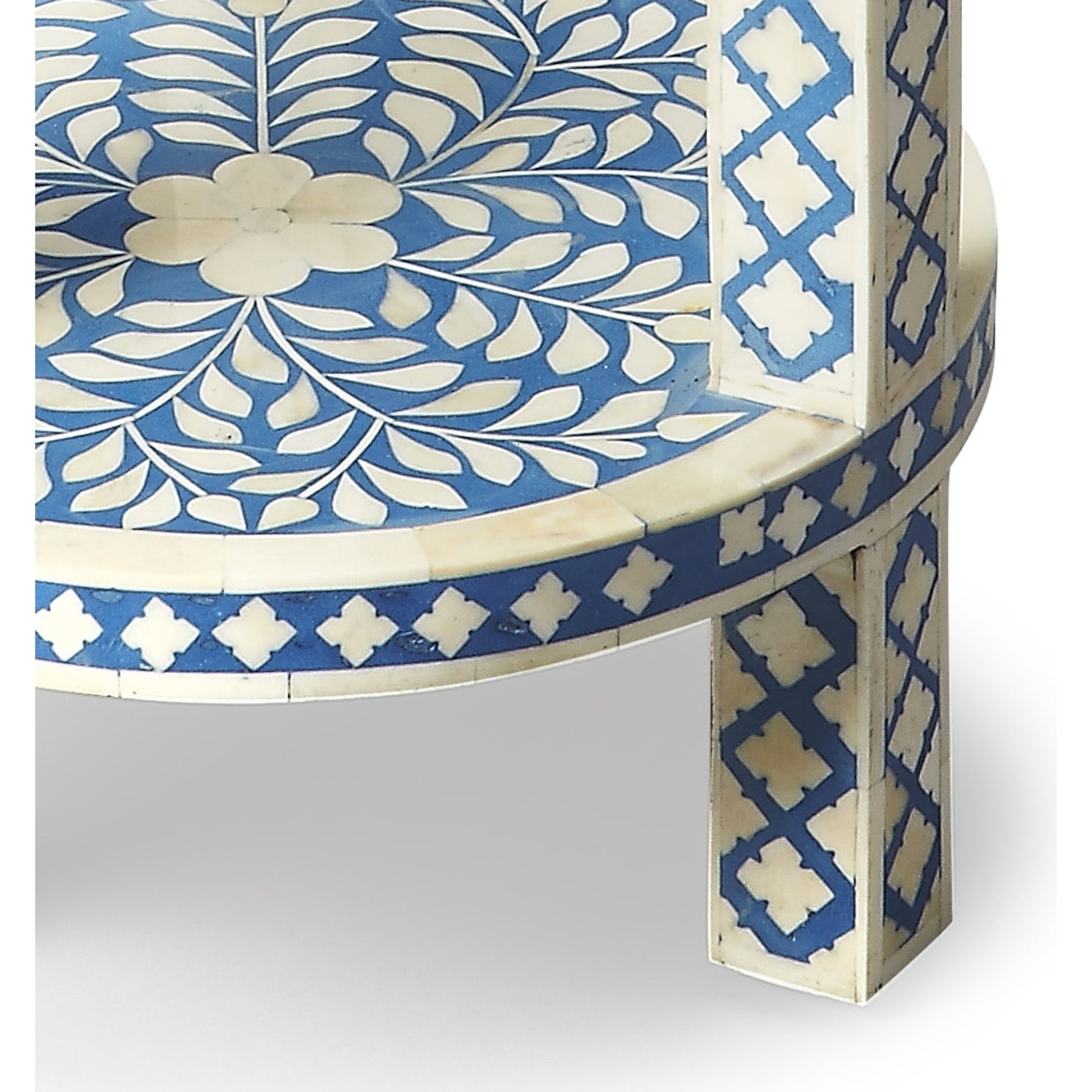 Amanda Accent Table by Butler Specialty Company in blue and heritage. Made from select wood solids, mdf, bone in a modern style.