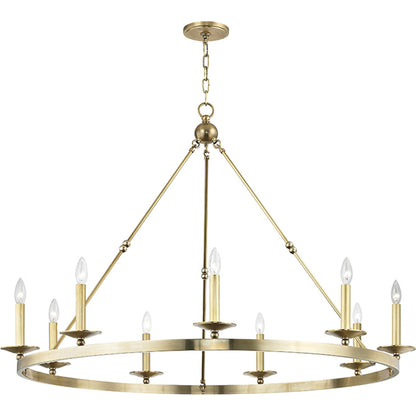 Allendale 9 Light Chandelier by Hudson Valley. Made from steel in a transitional style.