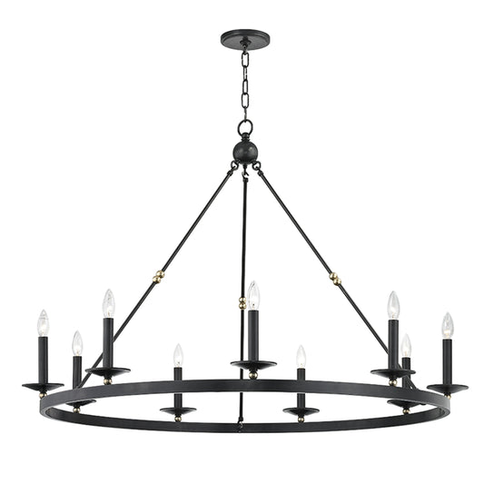 Allendale 9 Light Chandelier by Hudson Valley. Made from steel in a transitional style.