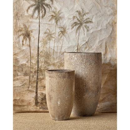 Elias Planter by Currey and Company in reactive black. Made from ceramic in a modern style.