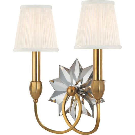 Barton Wall Sconce by Hudson Valley. Made from brass in a transitional style.