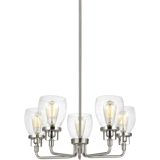 Belton Five Light Up Chandelier by Visual Comfort & Co.. Made from steel in a modern style.