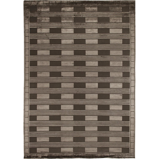 Metro Velvet 3215 Rug by Exquisite Rugs in khaki. Made from wool, viscose in a unique style.