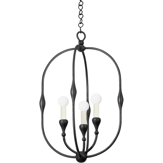 Baltic 3-Light Pendant by Hudson Valley. Made from iron in a unique style.