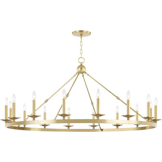 Allendale 16 Light Chandelier by Hudson Valley. Made from steel in a traditional style.