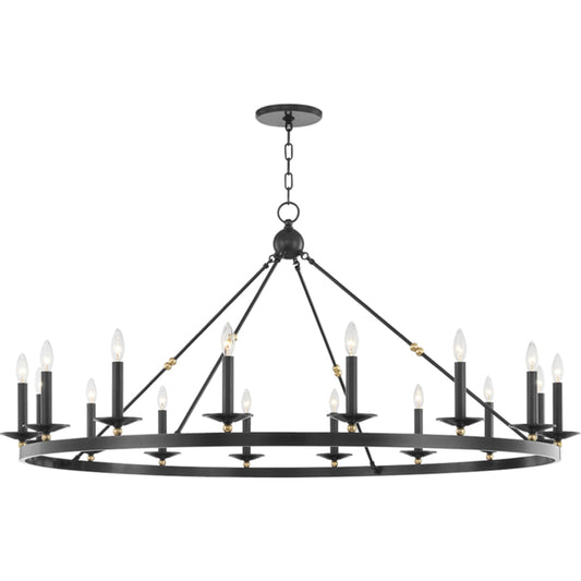 Allendale 16 Light Chandelier by Hudson Valley. Made from steel in a traditional style.