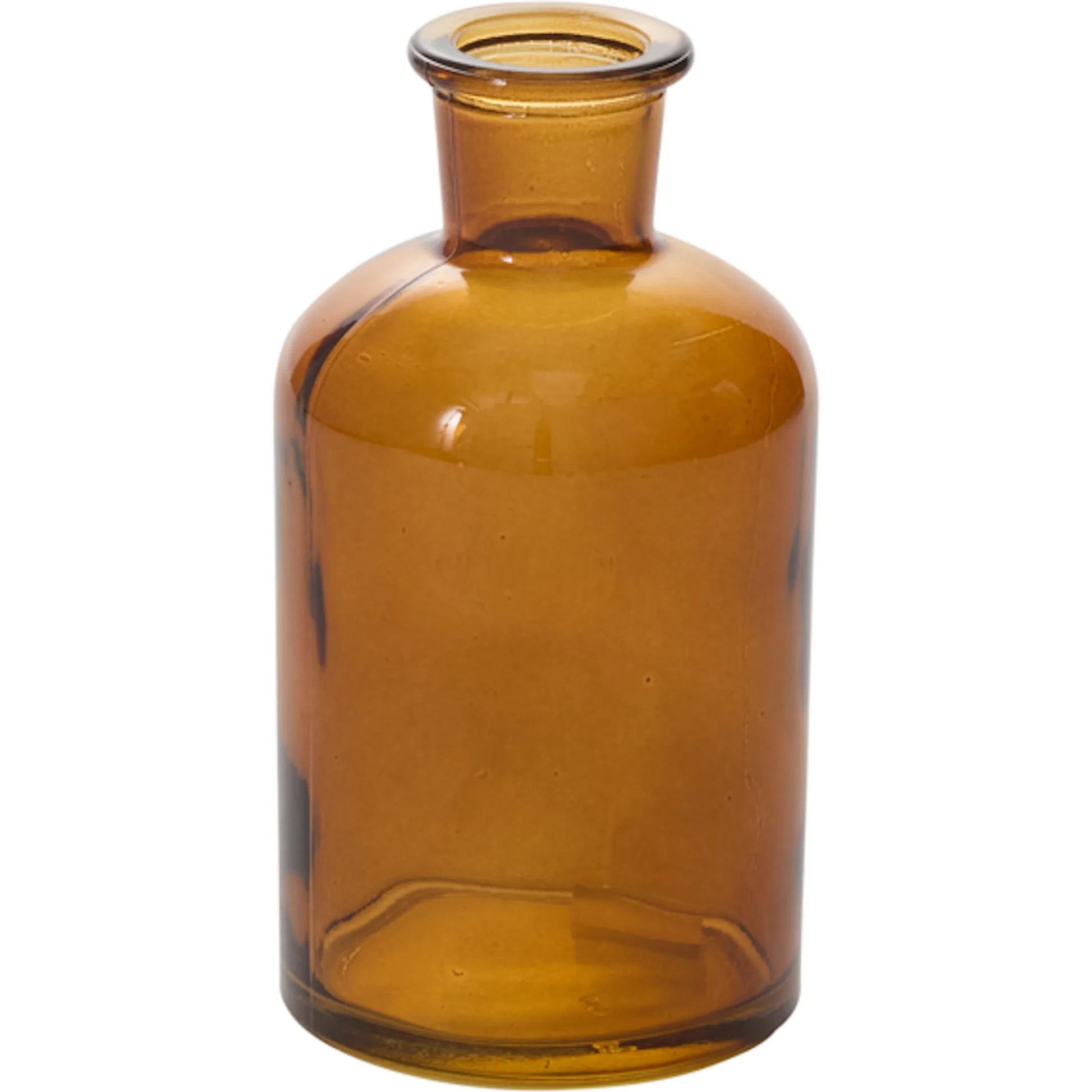 Amber Billie Bottle by Accent Decor in amber. Made from glass in a unique style.