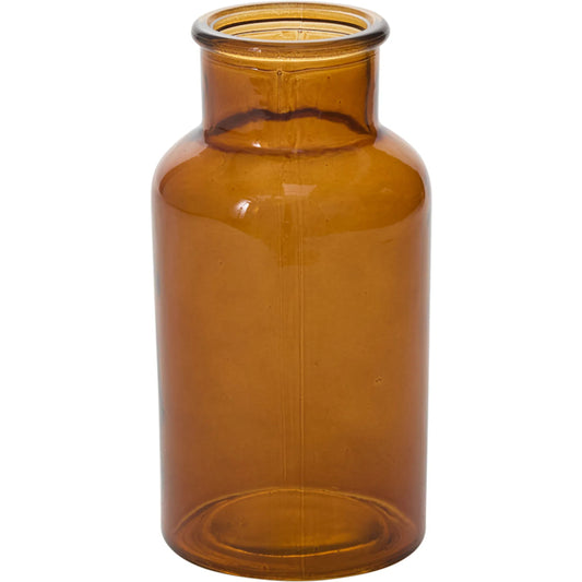 Amber Billie Bottle by Accent Decor in amber. Made from glass in a unique style.