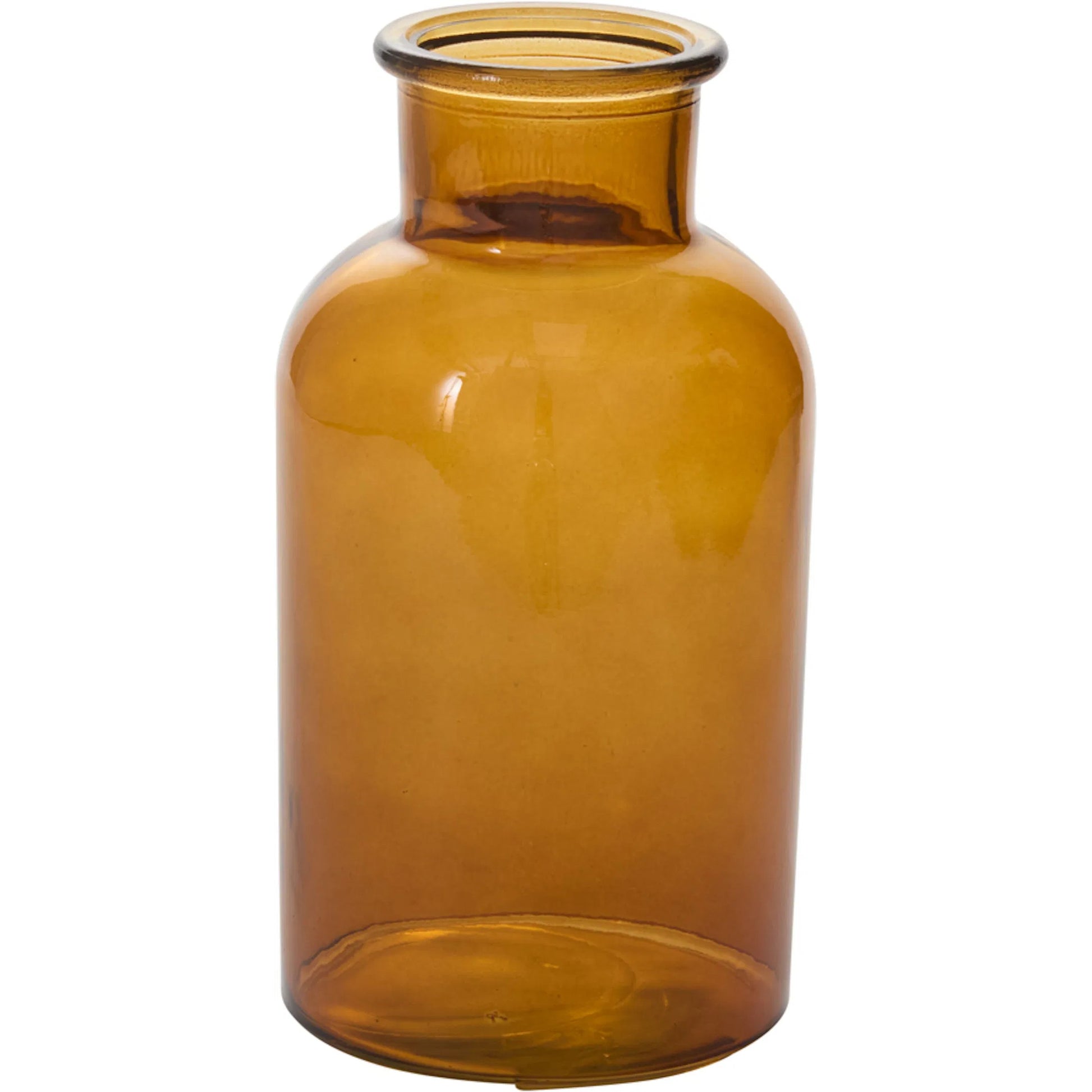 Amber Billie Bottle by Accent Decor in amber. Made from glass in a unique style.