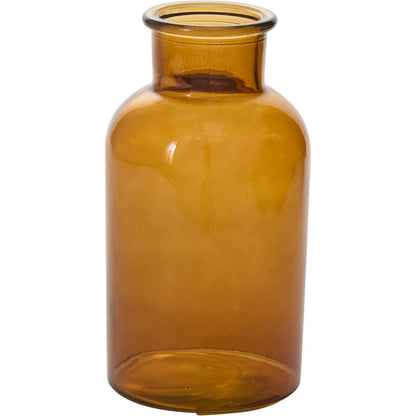 Amber Billie Bottle by Accent Decor in amber. Made from glass in a unique style.