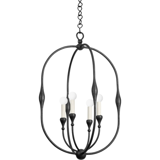 Baltic 4-Light Pendant by Hudson Valley. Made from iron in a unique style.