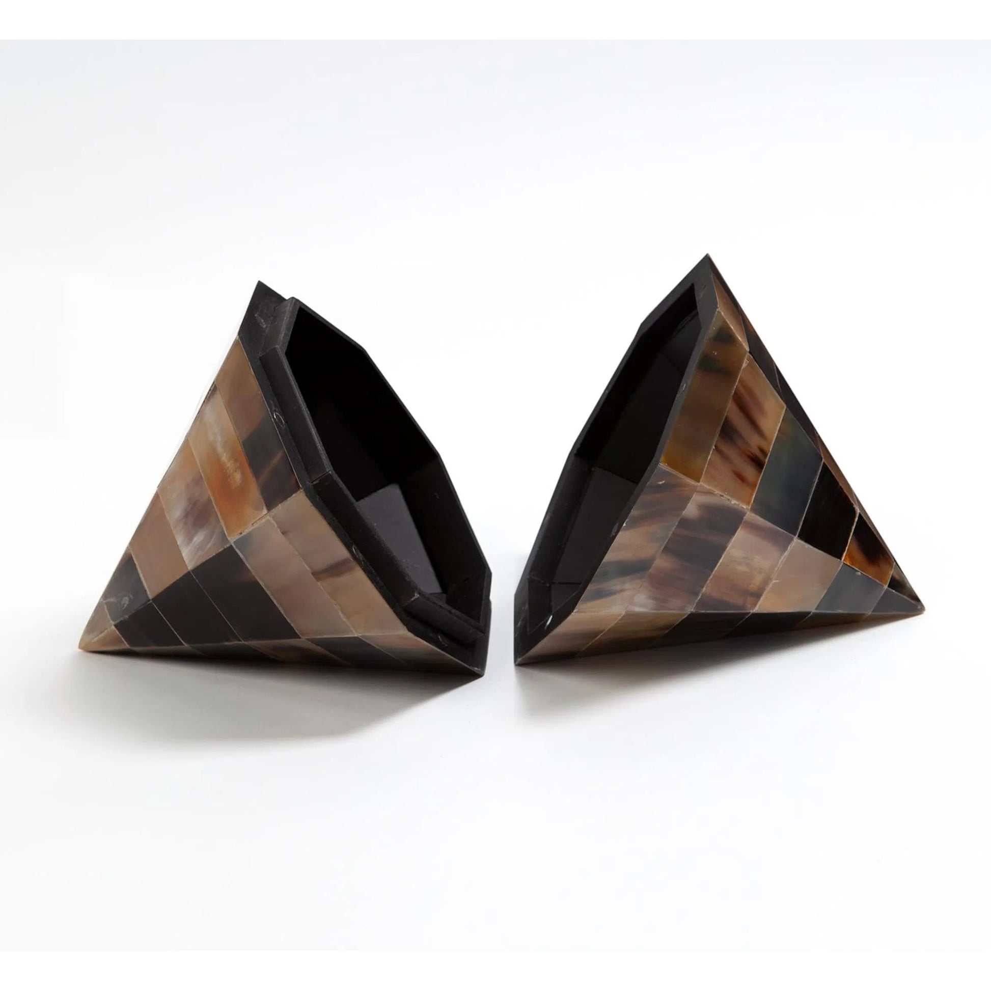 Triangle Cone Box by Global Views in brown. Made from unique in a unique style.