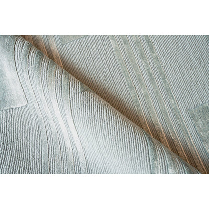 Metro Velvet Rug - Blue by Exquisite Rugs in blue. Made from wool, viscose in a unique style.