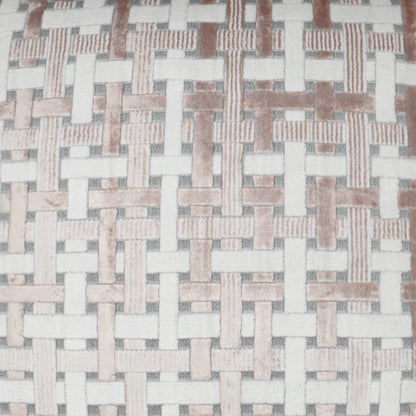 Trellis Velvet Pillow by DV Kap Home in blush. Made from 60% polyester, 40% viscose in a unique style.