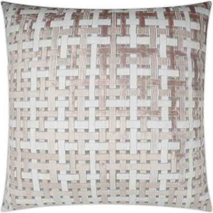 Trellis Velvet Pillow by DV Kap Home in blush. Made from 60% polyester, 40% viscose in a unique style.