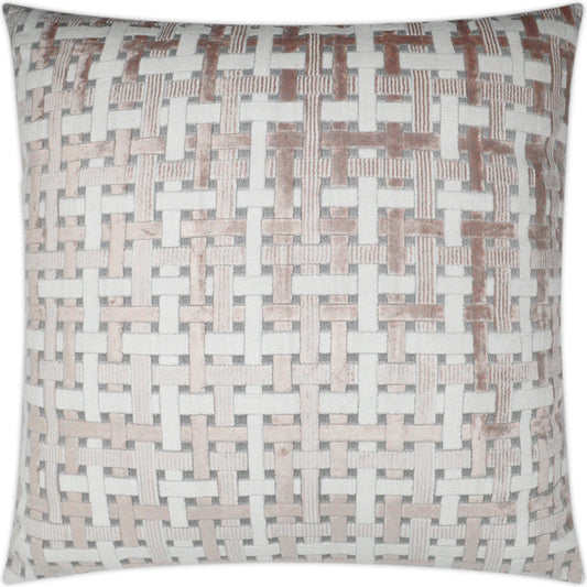001 SI-2382478 | Primary Silo | Trellis Velvet Pillow by DV Kap Home in blush. Made from 60% polyester, 40% viscose in a unique style.