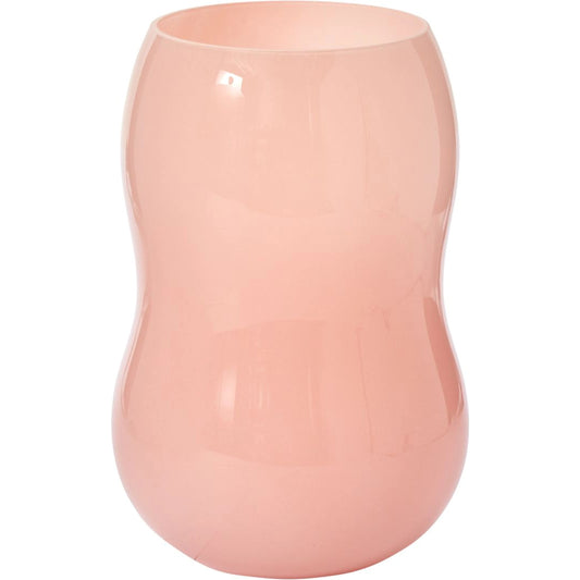 Tatum Vase by Accent Decor in pink. Made from glass in a modern style.