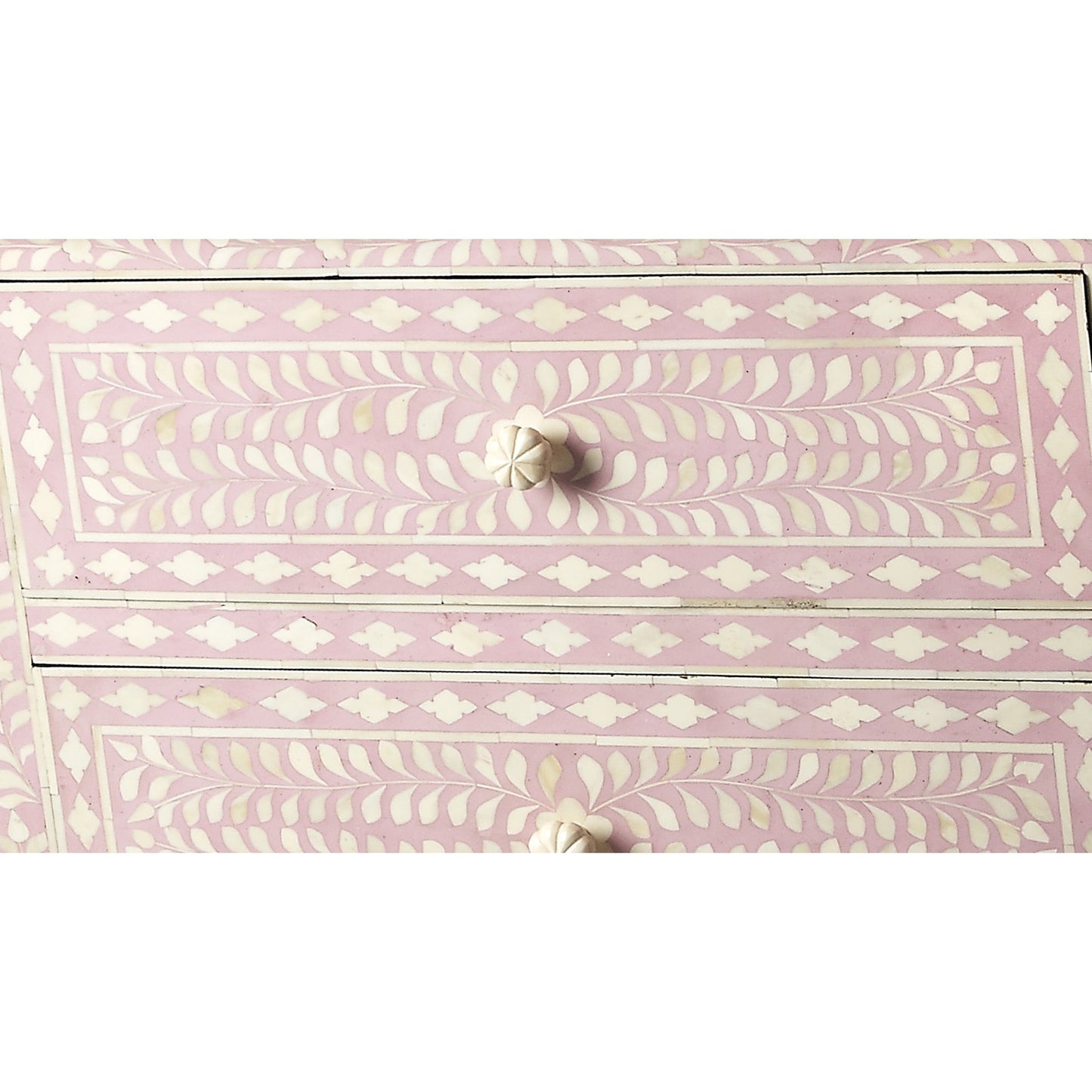 004 O-BUTLER-3224070 | Additional Silo | Vivienne Pink Bone Inlay Accent Chest by Butler Specialty Company in pink and heritage. Made from select wood solids, mdf, bone in a modern style.