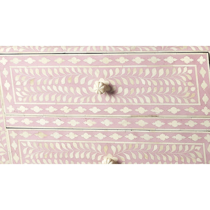 Vivienne Pink Bone Inlay Accent Chest by Butler Specialty Company in pink and heritage. Made from select wood solids, mdf, bone in a modern style.