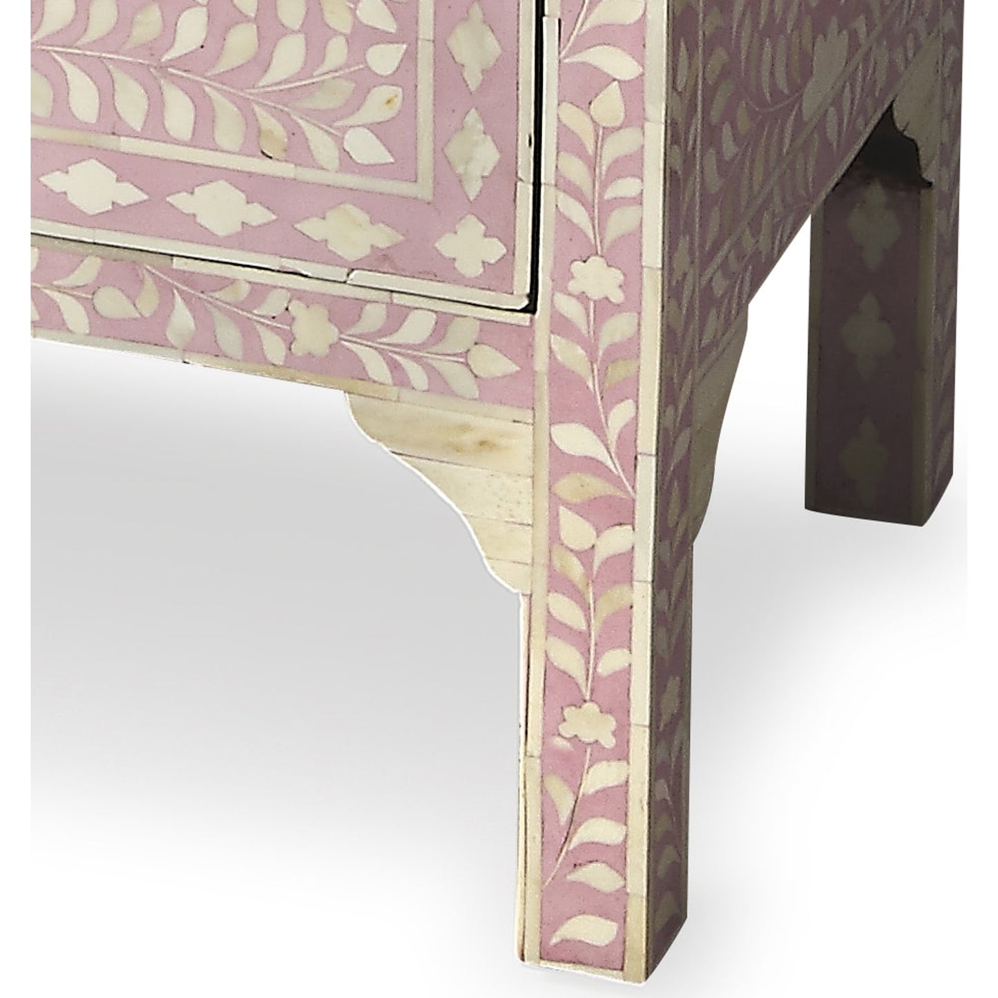 003 O-BUTLER-3224070 | Additional Silo | Vivienne Pink Bone Inlay Accent Chest by Butler Specialty Company in pink and heritage. Made from select wood solids, mdf, bone in a modern style.