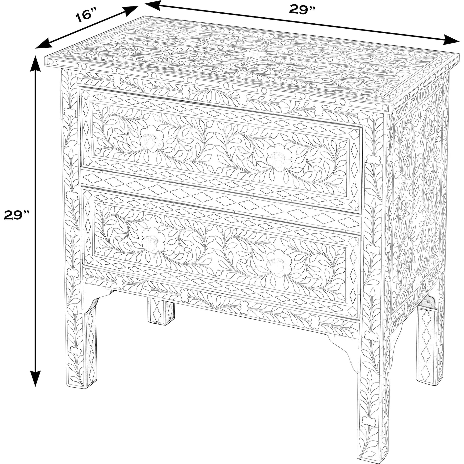 Vivienne Pink Bone Inlay Accent Chest by Butler Specialty Company in pink and heritage. Made from select wood solids, mdf, bone in a modern style.