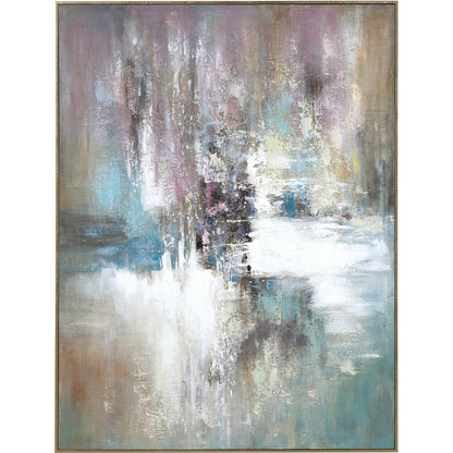 Elevation Abstract Art by Uttermost in multi. Made from fir wood, canvas, pu leather in a modern style.