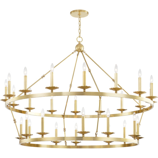 Allendale 28 Light Chandelier by Hudson Valley. Made from steel in a traditional style.