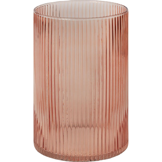 Bellini Vase by Accent Decor in coral. Made from glass in a modern style.