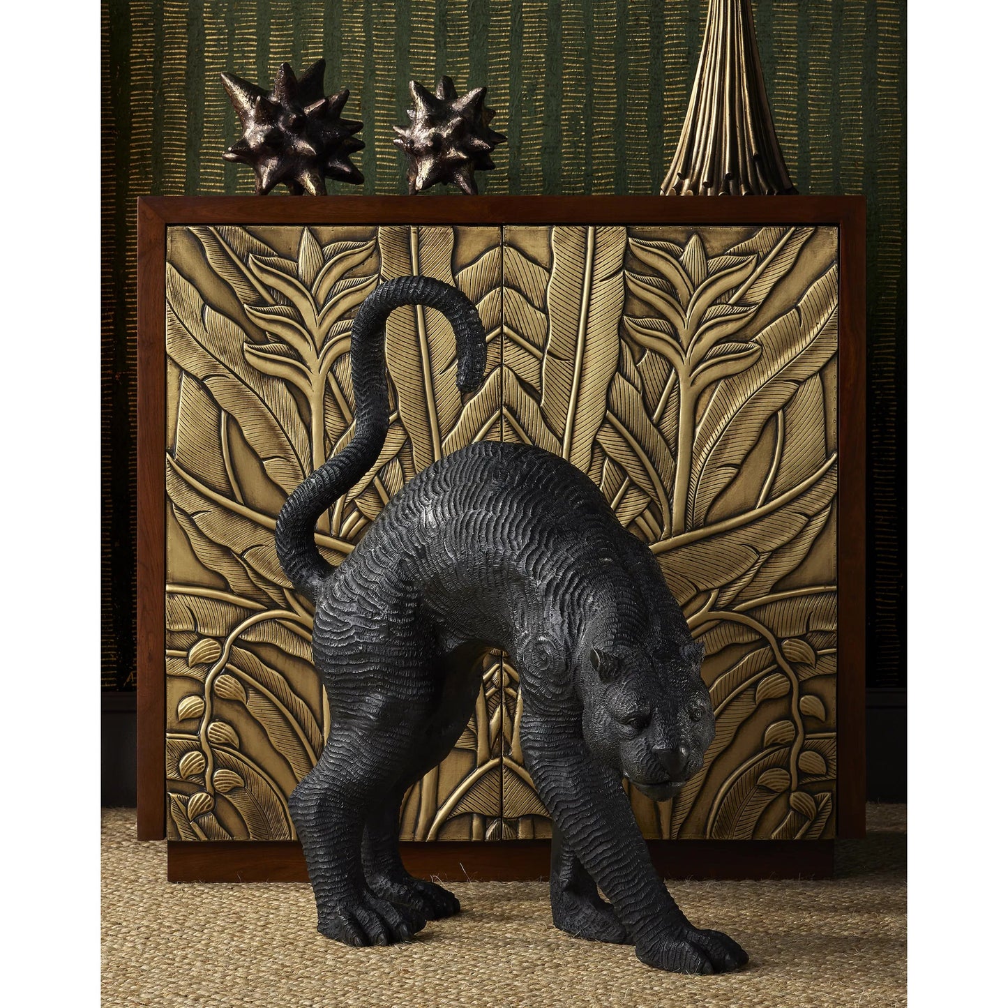 007 SI-2257209 | Lifestyle | Jacks Object Set by Currey and Company in antique brass. Made from scorched bronze in a modern style.