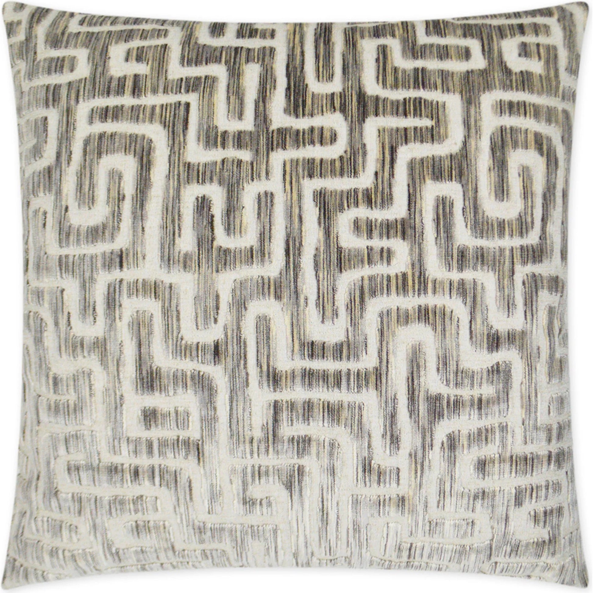 Adina Pillow by DV Kap Home in grey, sage. Made from 50% viscose, 33% polyester, 17% linen in a unique style.