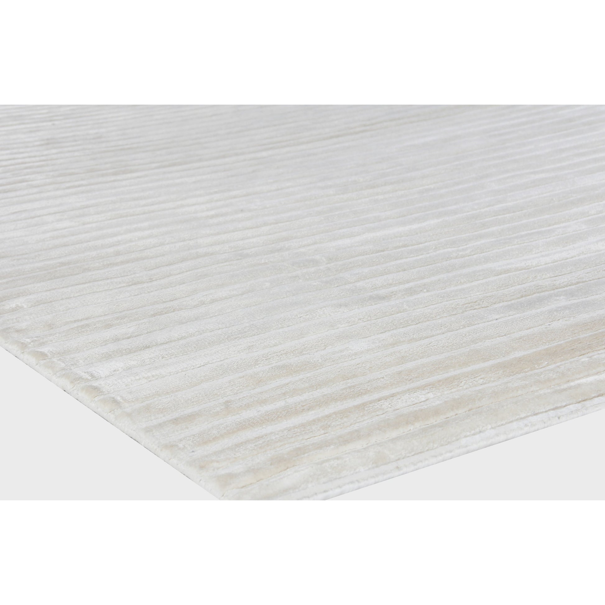 High Low Rug - White by Exquisite Rugs in white. Made from viscose in a unique style.