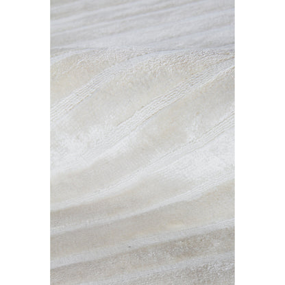 High Low Rug - White by Exquisite Rugs in white. Made from viscose in a unique style.