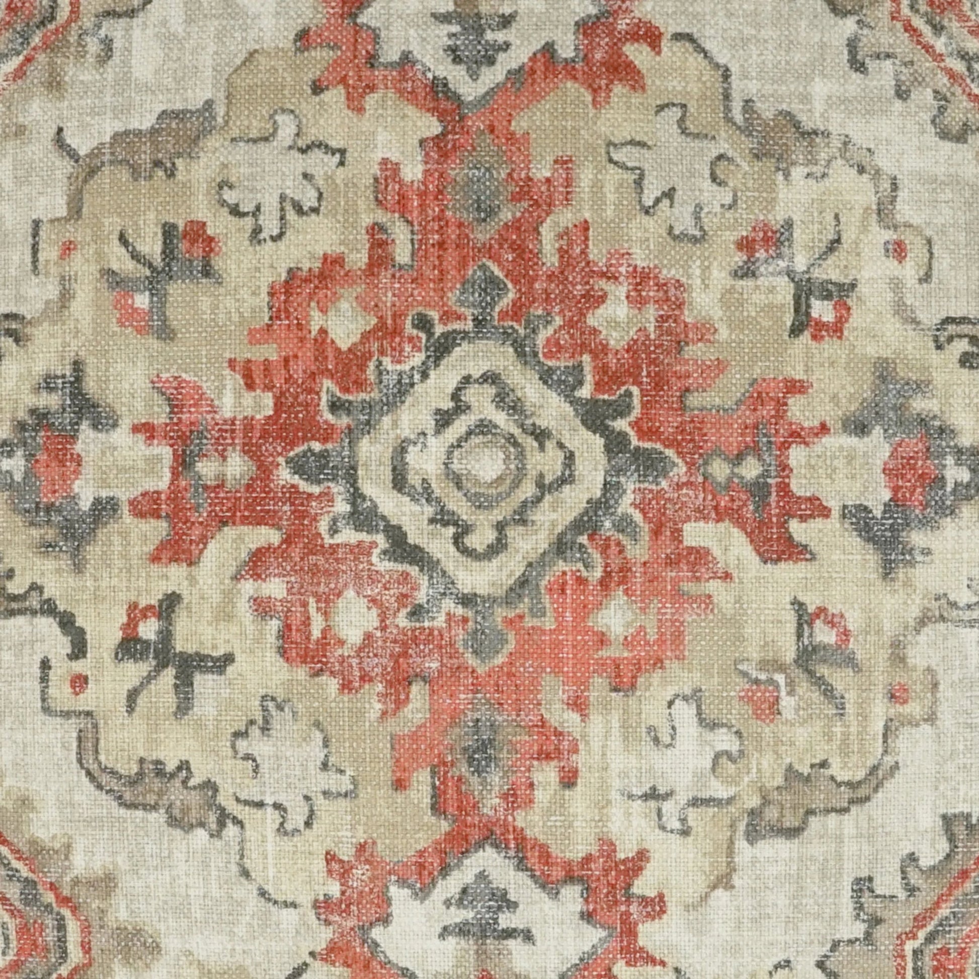 Kapoor by DV Kap Home in red, linen. Made from 75% cotton, 25% linen in a transitional style.