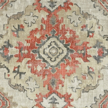 Kapoor by DV Kap Home in red, linen. Made from 75% cotton, 25% linen in a transitional style.