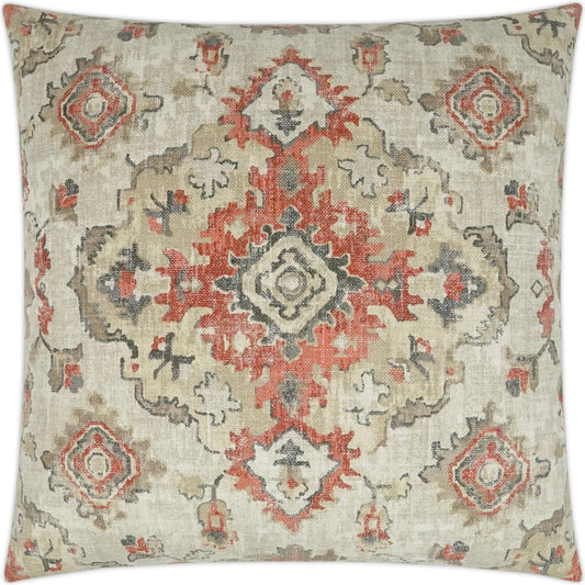 Kapoor by DV Kap Home in red, linen. Made from 75% cotton, 25% linen in a transitional style.