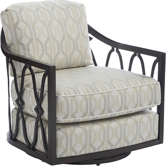 Royal Kahala Black Sands Swivel Chair by Tommy Bahama Outdoor. Made from unique in a coastal style.