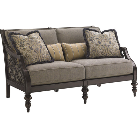 Royal Kahala Black Sands Love Seat by Tommy Bahama Outdoor in beige. Made from unique in a transitional style.