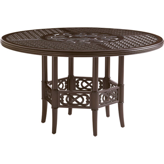 Royal Kahala Black Sands Dining Table With Cast Top by Tommy Bahama Outdoor in mocha. Made from unique in a coastal style.