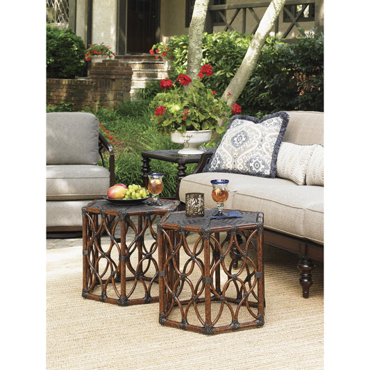 Royal Kahala Black Sands Bunching Cocktail Table by Tommy Bahama Outdoor. Made from unique in a coastal style.