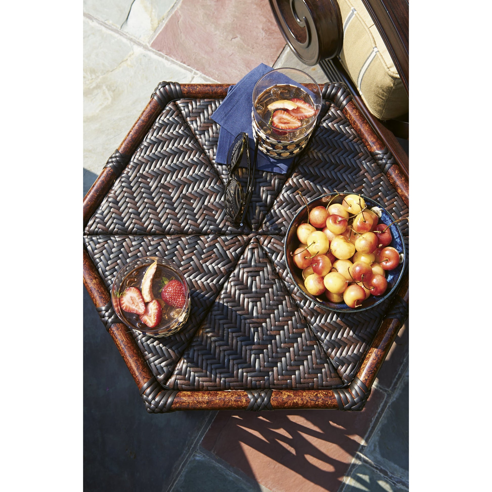 Royal Kahala Black Sands Bunching Cocktail Table by Tommy Bahama Outdoor. Made from unique in a coastal style.