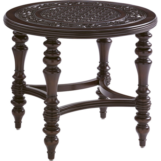 Royal Kahala Black Sands Round End Table by Tommy Bahama Outdoor. Made from unique in a traditional style.