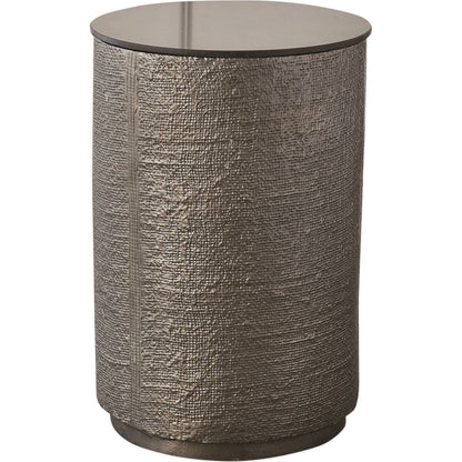 Hemp Etched Barrel Table by Global Views. Made from unique in a eclectic & global style.