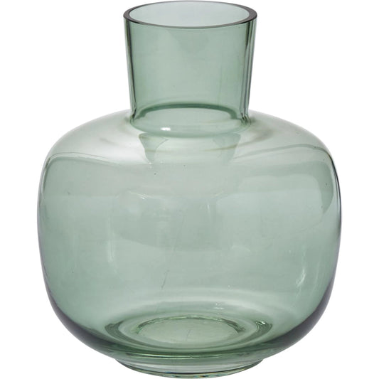 Hana Vase by Accent Decor in green. Made from glass in a modern style.