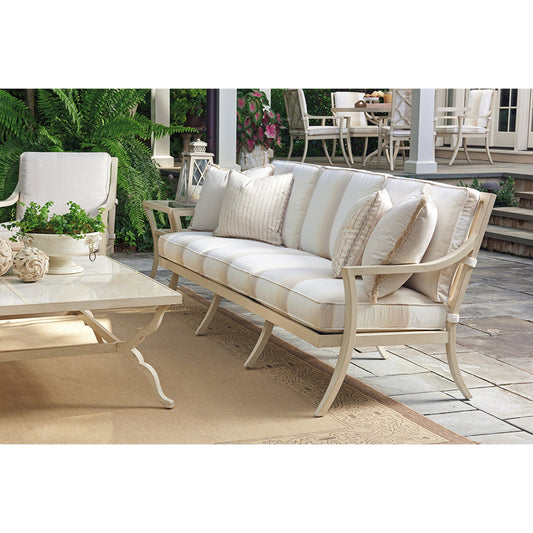 Misty Garden Sofa by Tommy Bahama Outdoor in natural. Made from unique in a coastal style.