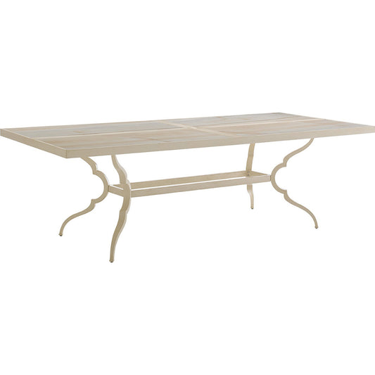 Misty Garden Dining Table With Porcelain Top by Tommy Bahama Outdoor in ivory. Made from unique in a coastal style.