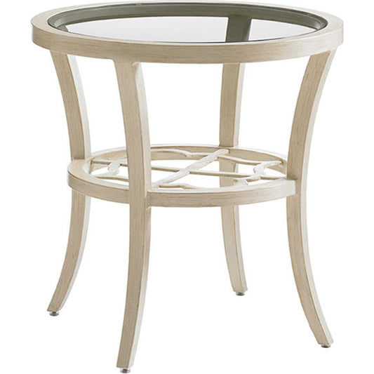 Misty Garden Round End Table by Tommy Bahama Outdoor. Made from unique in a transitional style.