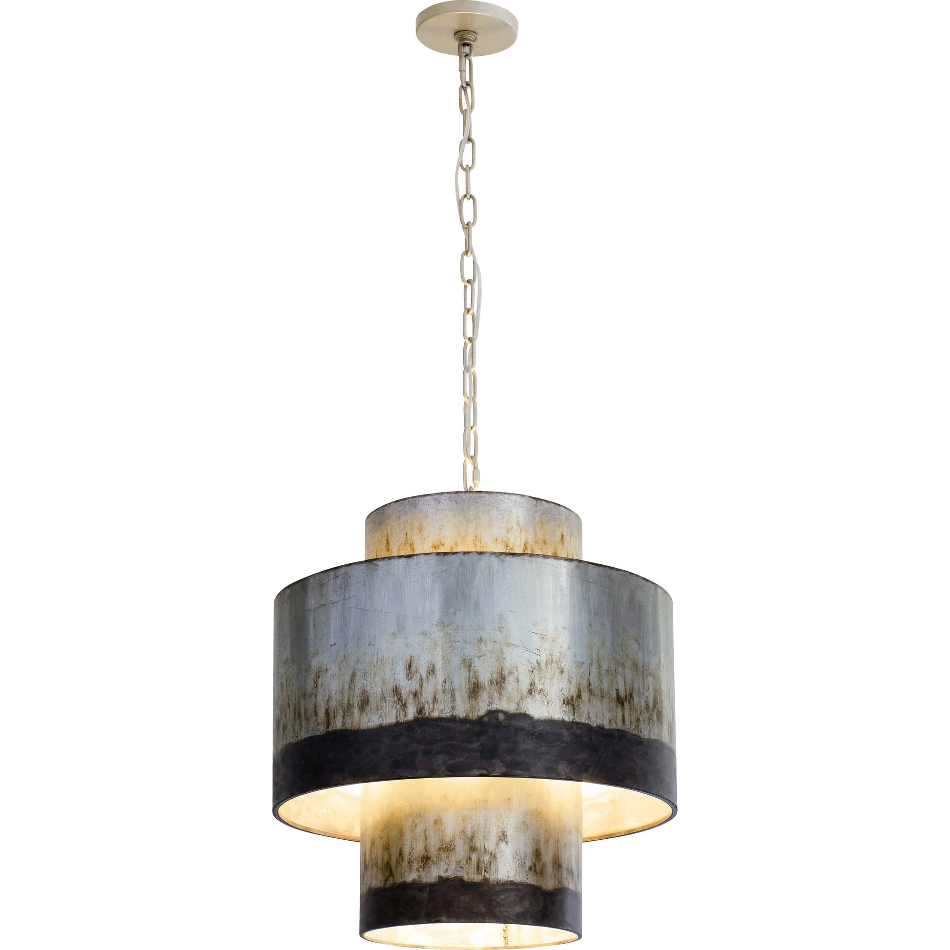 Cannery Tall Pendant by Varaluz in ombre galvanized. Made from ombre galvanized in a eclectic & global style.
